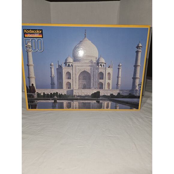 Taj Mahal, India VTG Kodacolor 500 Piece Puzzle Rose Art - Picture 1 of 3